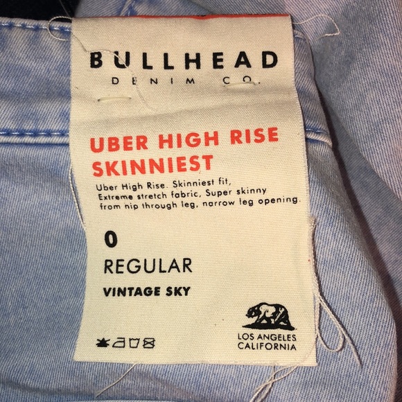 Bullhead "Uber High Rise" Skinniest" Jeans. NWT. 0 - Picture 13 of 13